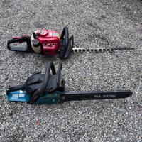 Motosega makita e tagliasiepe in blocco