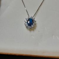Parure in argento con zaffiri