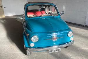 FIAT 500 F (1970) - BLU TURCHESE - CON TARGHE E LI