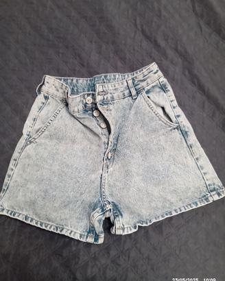 ZOLUCKY Pantaloncini In Denim Elasticizzati Vita Media Strappati - Bianco, Taglie Forti XXL - 2