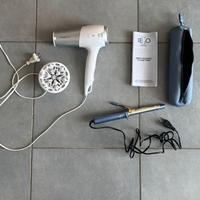 Asciuga capelli + difensore + arricciacapelli 
