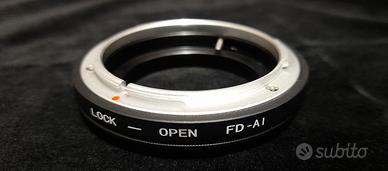 adattatore per obiettivi Canon FD a corpo Nikon