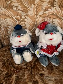 Coppia Peluche Topolini Vintage "I Morbidissimi"