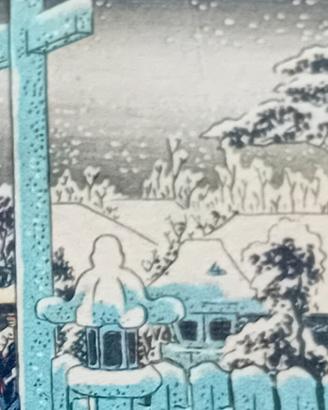 6 stampa antica originale giapponese 