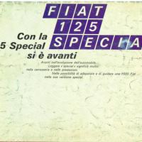 FIAT 125 SPECIAL BROCHURE ORIGINALE del 1971