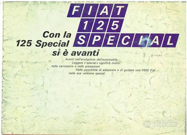 FIAT 125 SPECIAL BROCHURE ORIGINALE del 1971