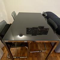 TAVOLO VETRO -METALLO