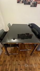 TAVOLO VETRO -METALLO