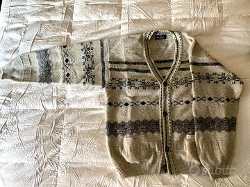 Cardigan Uomo MALAGRIDA XL/52 -54 Grigio/Nero