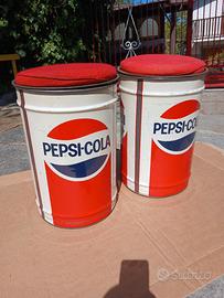 COPPIA SGABELLI  VINTAG PEPSI COLA