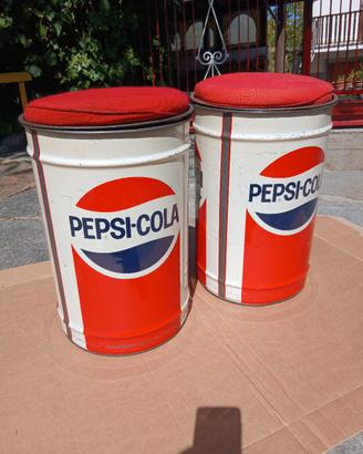 COPPIA SGABELLI  VINTAG PEPSI COLA