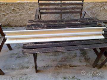 N. 2Lampade al neon vintage lunghezza 1,30 metri