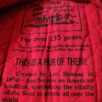 Giaccone Levi's vintage con colletto di pelle ner.