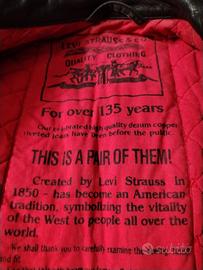 Giaccone Levi's vintage con colletto di pelle ner.