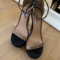 Sandalo Steve Madden scamosciato nero e cipria n38