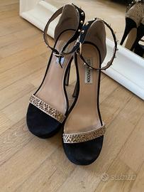 Sandalo Steve Madden scamosciato nero e cipria n38