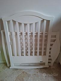 Lettino Erbesi bianco + materasso