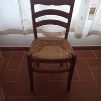 sedie legno e paglia