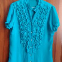 CAMICETTA VERDE TRASPARENTE VISCOSA MADE IN ITALY