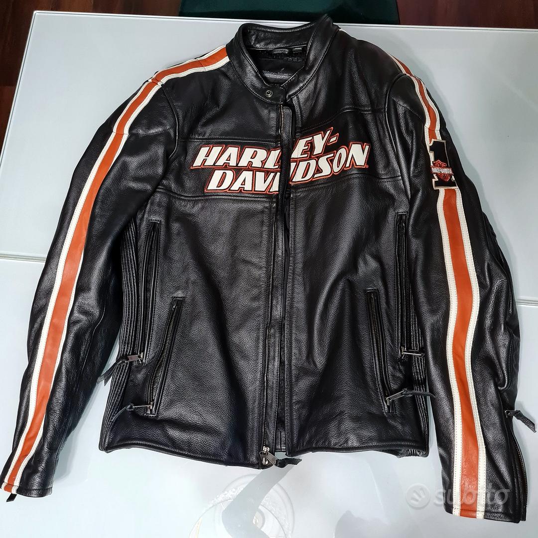 Giacca Harley Davidson Jacke GrÃ¼n Davidson Herren Lederjacke