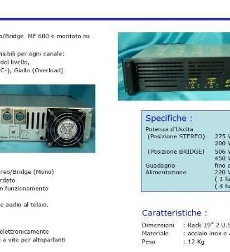 Amplificatore finale stereo