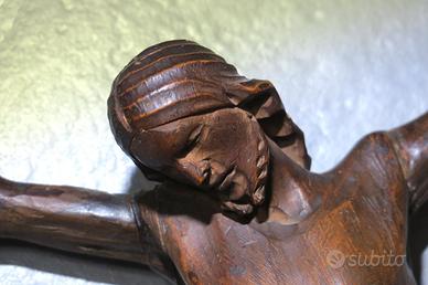 CRISTO CROCIFISSO - SCULTURA LEGNO GESU' IN CROCE