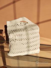 Borsa uncinetto filo cotone artigianale