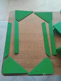 3 kit angoli fermavetro bigliardino roberto sport