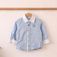 Camicia GUESS bimbo azzurra con colletto bianco