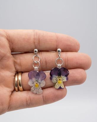 Orecchini fiori veri VIOLE