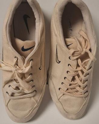 Sneakers Nike in tela beige / panna - Tg 44