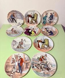 Rari piatti antichi Creil et Montereau del XIX s.