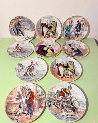 Rari piatti antichi Creil et Montereau del XIX s.