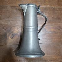 Caraffa Boccale con Coperchio in Peltro Vintage 