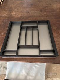 Portaposate in legno e acciaio