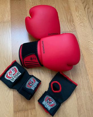 Guantoni da boxe RAGAZZO + sotto guantoni