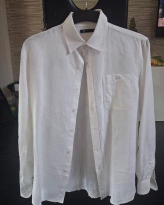 camicia bianca in lino