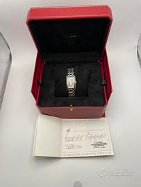 Cartier tank americaine 1713 oro bianco full set