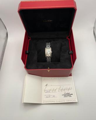 Cartier tank americaine 1713 oro bianco full set