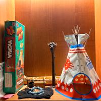 Big Jim tenda indiana + scatola originale e canoa