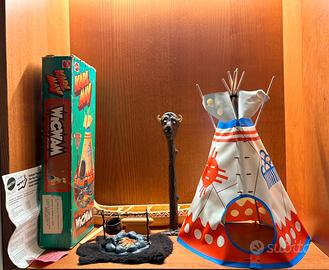 Big Jim tenda indiana + scatola originale e canoa