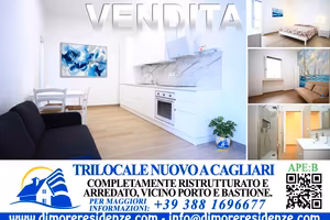 Trilocale ristrutturato in centro Cagliari.