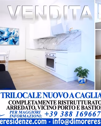 Trilocale ristrutturato in centro Cagliari.