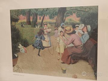 Quadro Zandomeneghi Giochi al parco con cornice 