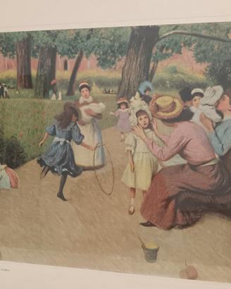 Quadro Zandomeneghi Giochi al parco con cornice 