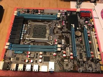 X79 motherboard C602 chip con 2 CPU Xeon