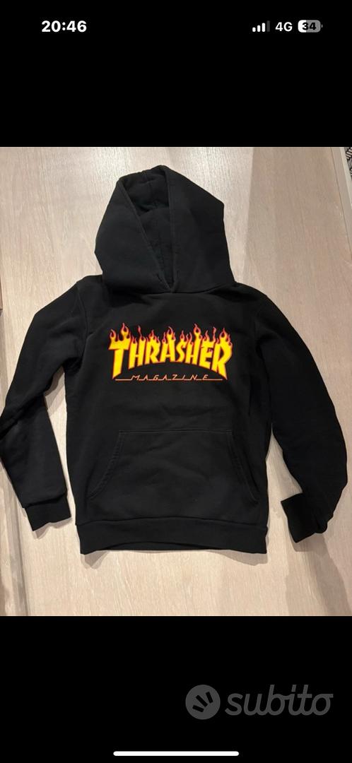 Thrasher felpa bianca e nera deals