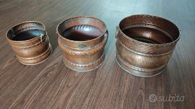 Set 3 pezzi rame vintage CDA Handarbeit Suisse