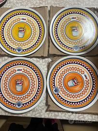 Piatti Pizza Estathe 4 piatti kinder Nutella