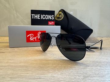 Rayban Aviator rb3025 Black occhiali da sole